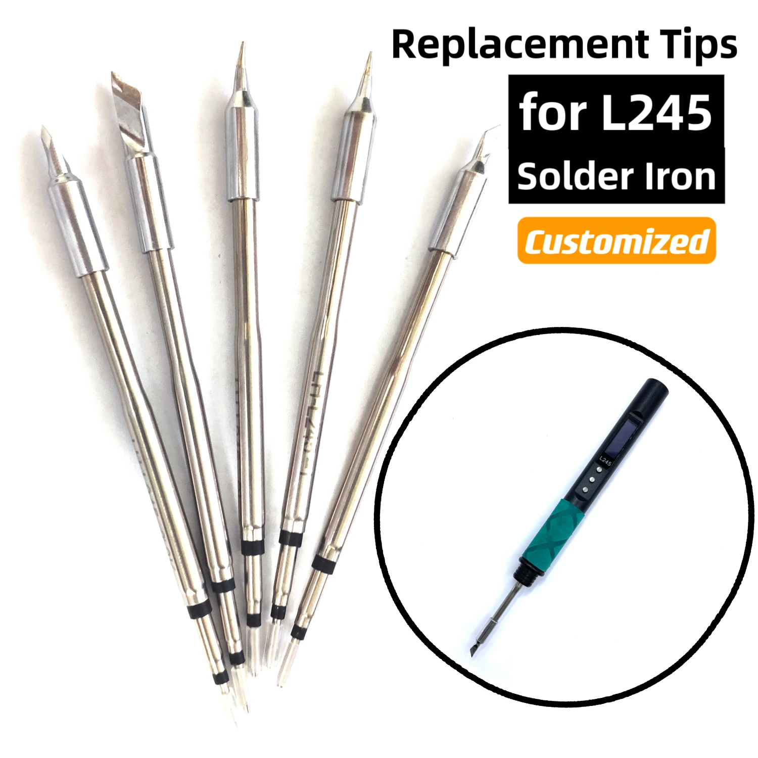 

L245 Soldering Tips Customized Replacement Soldering Iron Tip Resistance for L245 Soldering Station Tools