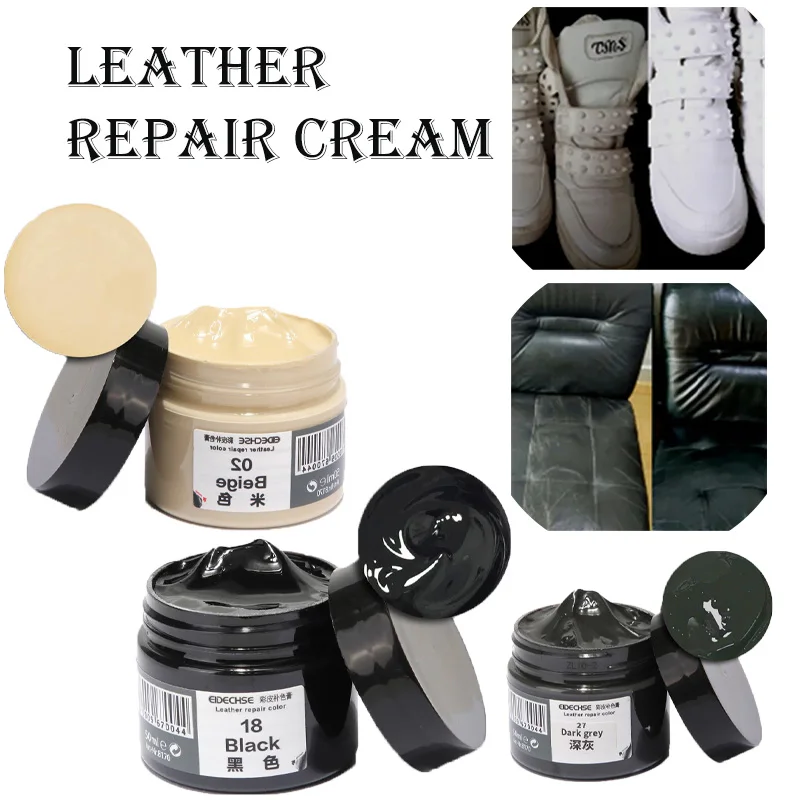Car Leather Repair Kit Liquid Skin No Heat Balm Auto Seat Shoes Holes Scratches Cracks Rips Restoration Recoloring Set Cleaner