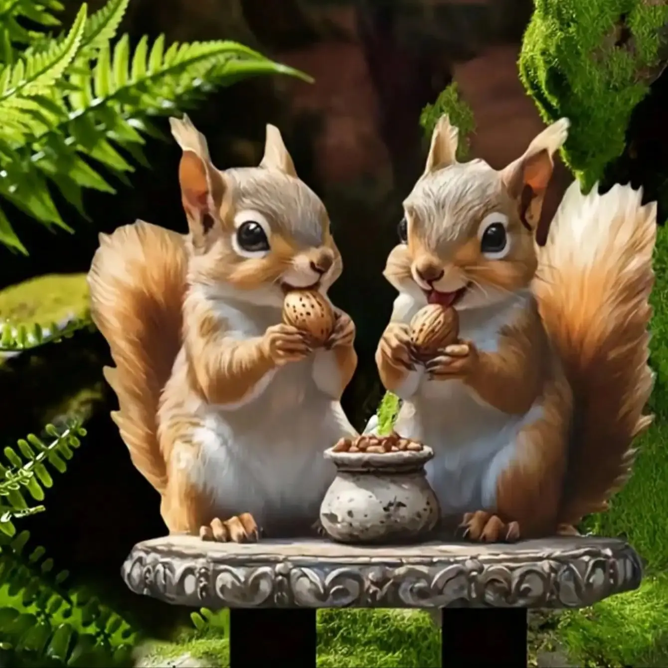 1 Stück Klassische Gartendekoration im Bohemian-Stil: Eichhörnchen-Tierfigur für Außenbereich, Geeignet für Rasen- und Parkdekoration – Bild 3