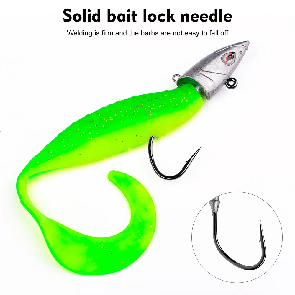 Billings 3D Eyes Jig Head 26-52g Hochkarbon-Stahl Weichköder und Jigköpfe Angelhaken für Swimbait Jig Head Angelhaken – Detail 4