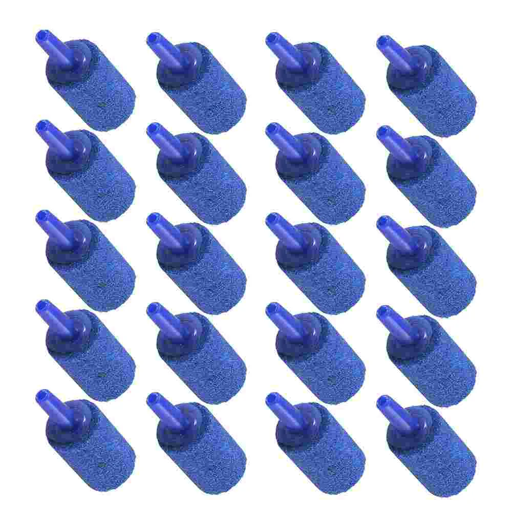 20 pcs Air Stone Mineral Bubble Diffuser Airstones Diffuser for Aquarium Fish Tank Pump Hydroponics (Blue)