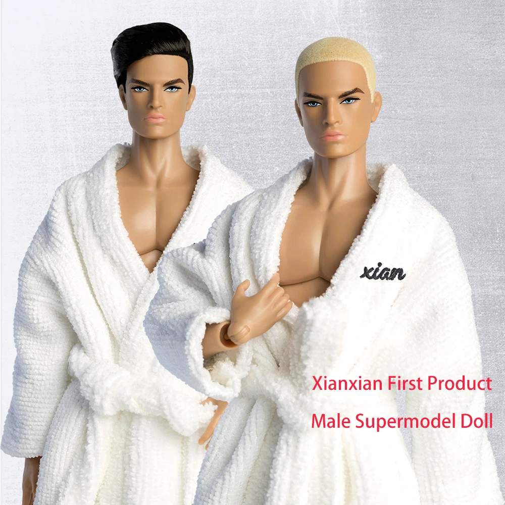 Xianxian 1/6 Male Supermodel Doll 33cm Cool Handsome Man Doll Toys Sun-Exposed Skin 12 Joint Body+Head With Stand Collect Gifts