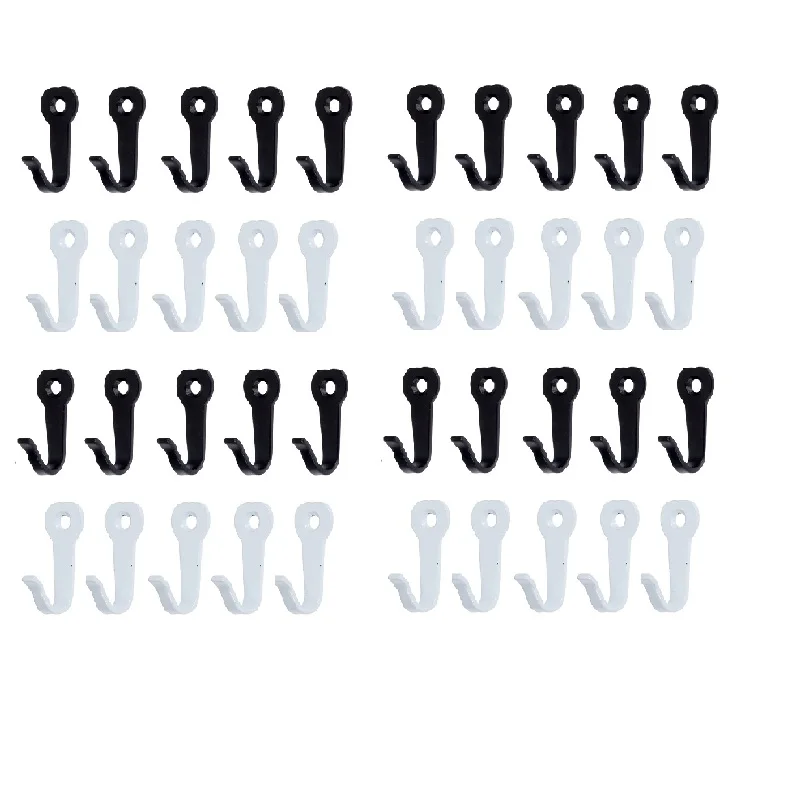 20pcs Kitchen Hanging Hooks Hanger Family Robe Hats Bag Key Wall Hanger Storage Holders Organizer Household Hardware 40mm