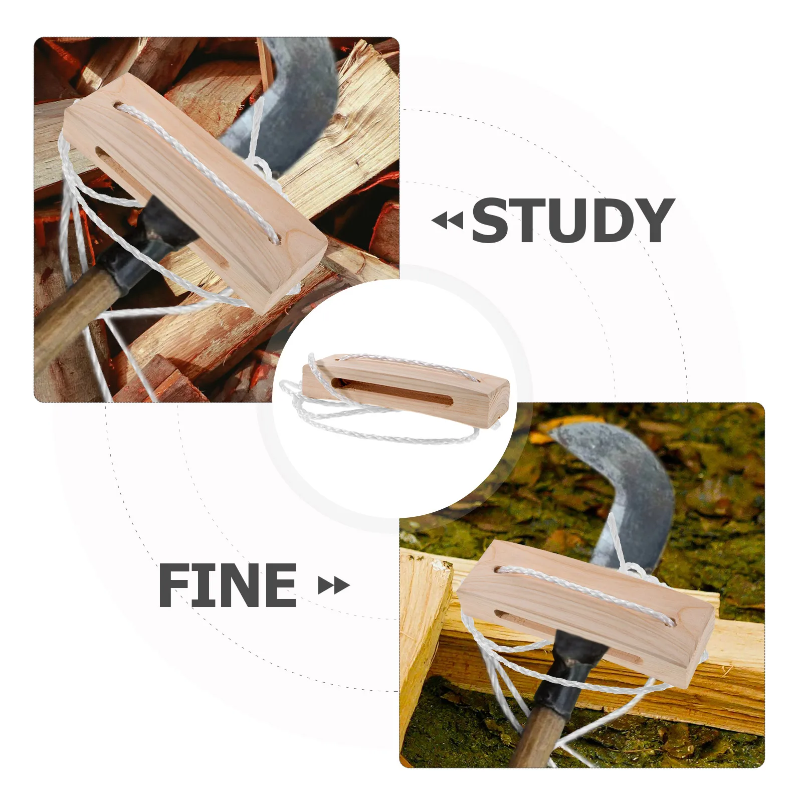 

Wooden Chopper Cover Hatchet Protector Case for Outdoor Gardening Tools Storage Durable Wood Material Design