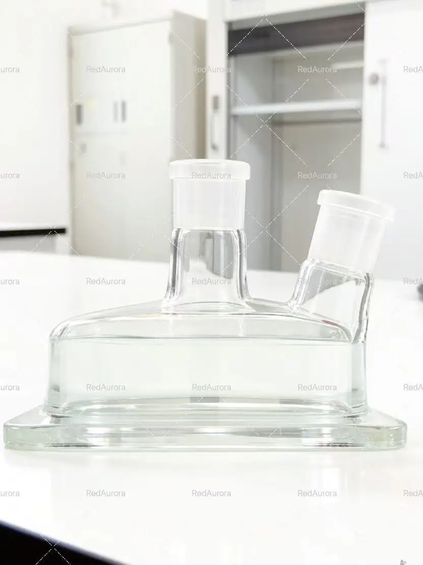 150mm Flange, 24/29 Joint,2-Neck Glass Reactor Lid Two Necks Use for Reaction Flask Vessel Lab Glassware-Pomex