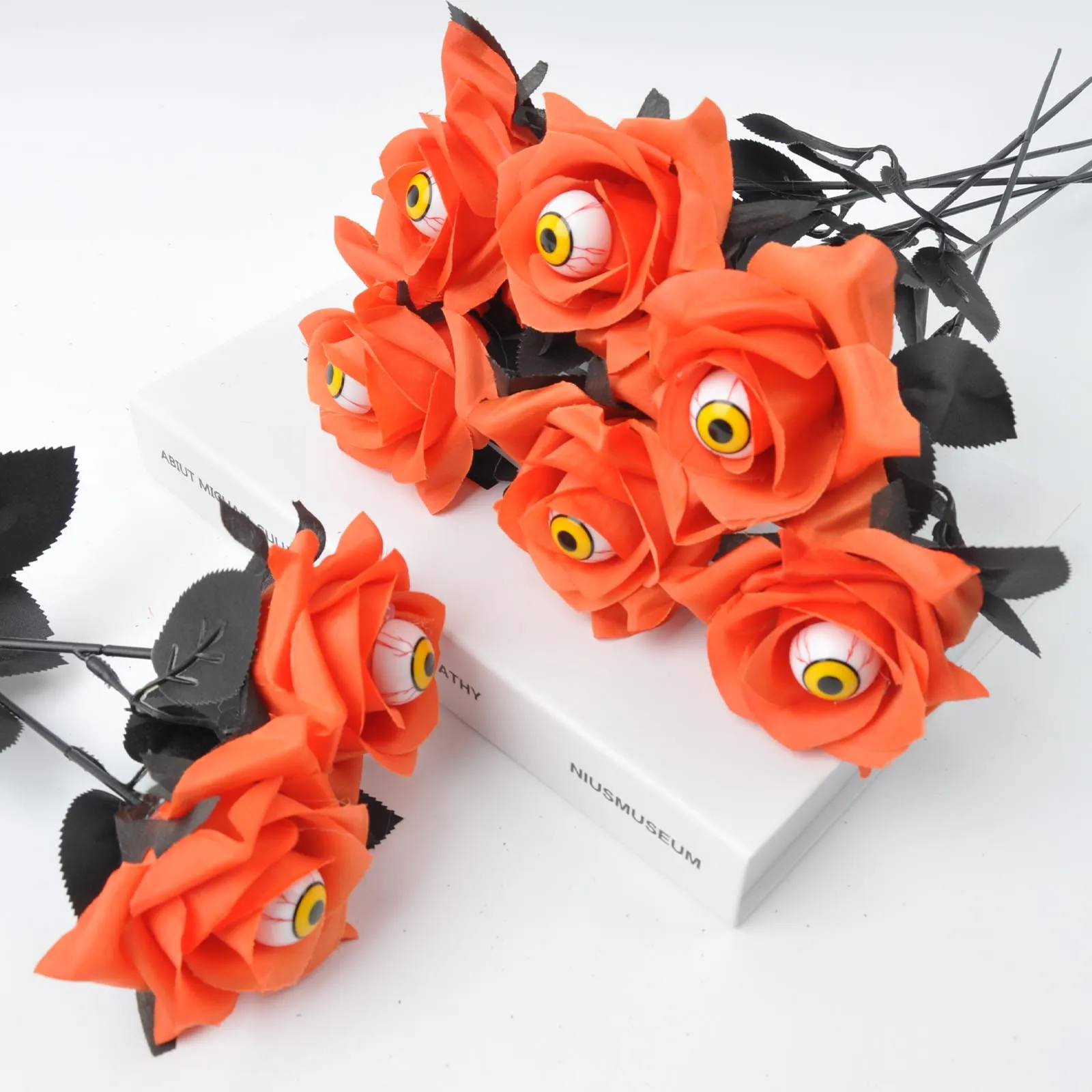 Kreative Teufels auge Rose Anordnung ist mehr für Halloween Geschenk Urlaub Party Dekoration Anordnung vier Farben zur Auswahl – Detail 11
