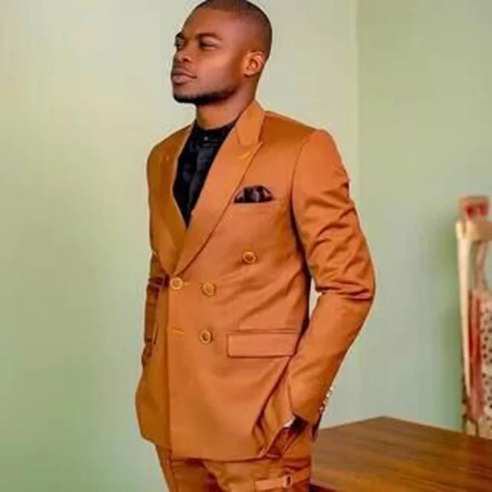 

Fashionable Business Office Casual Men's Suit Two-piece Jacket+pants With Pockets