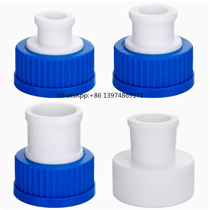 

GL45 adapter standard screw port 14/19/24/29 blue cap reagent bottle adapter thickened material