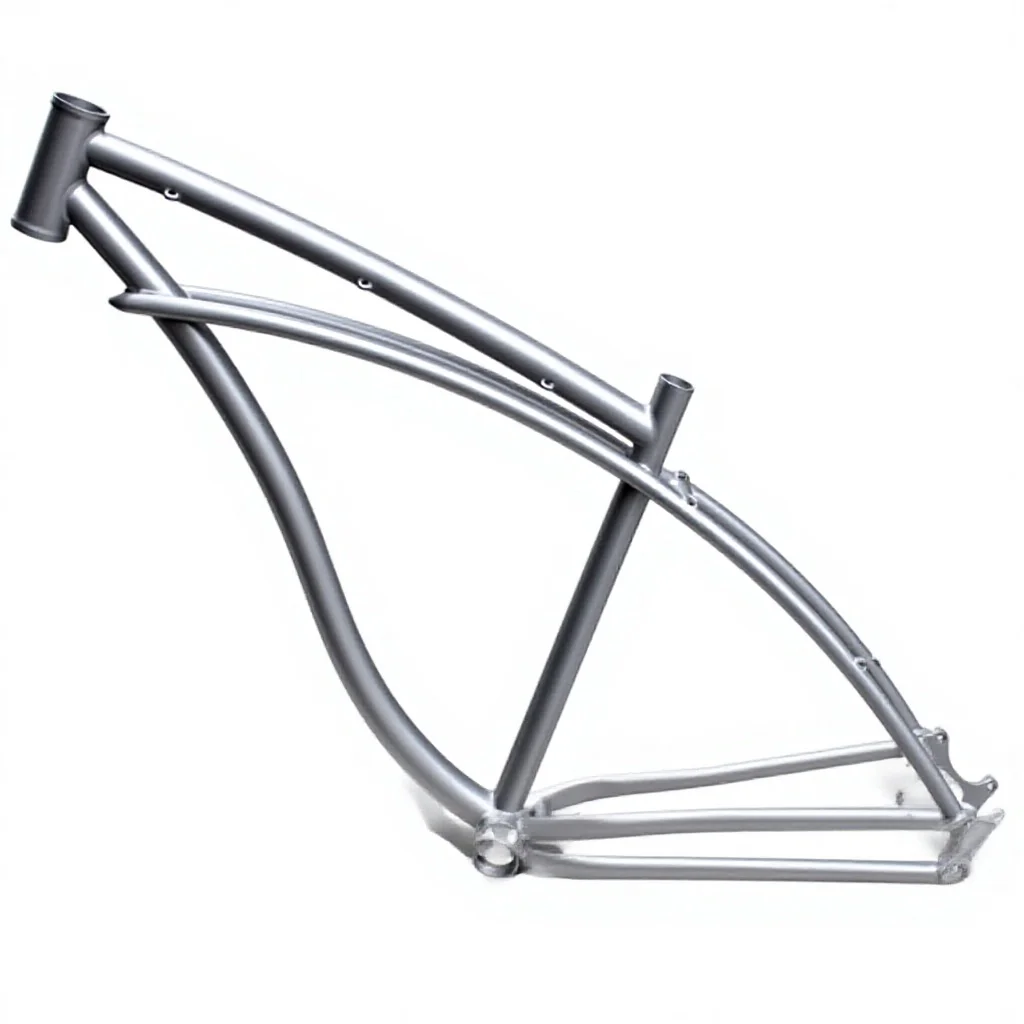 Custom Titanium News-boy Cruiser Bike Frame Disc Brake Titanium News Boy Bike Frames 26er Ti Cruiser Bike Frame 29er