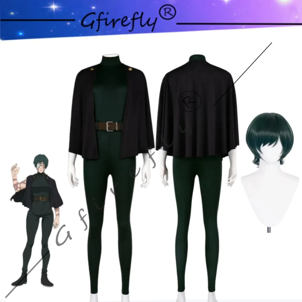 

Jujutsu Kaisen Maki Zenin Cloak Black Jumpsuit Cosplay Costume Set Halloween Party Event Stage Performance Outfit