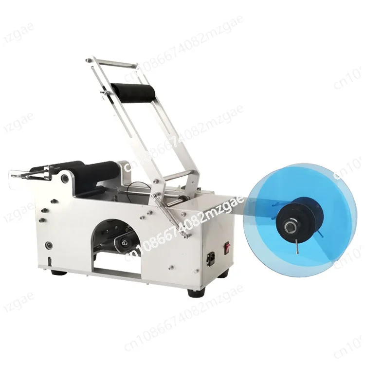 Automatic round bottle labeling machine Small semi-automatic self-adhesive glass bottle plastic bottle labeling machine Label