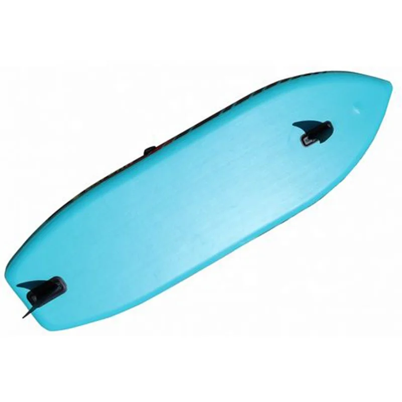 Fotografia 5: Caiaque inflável portátil de 8,6 pés para viagem, tipo sit-on-top, com duas trilhas para fixar suportes opcionais para vara de pesca ou porta-copos.