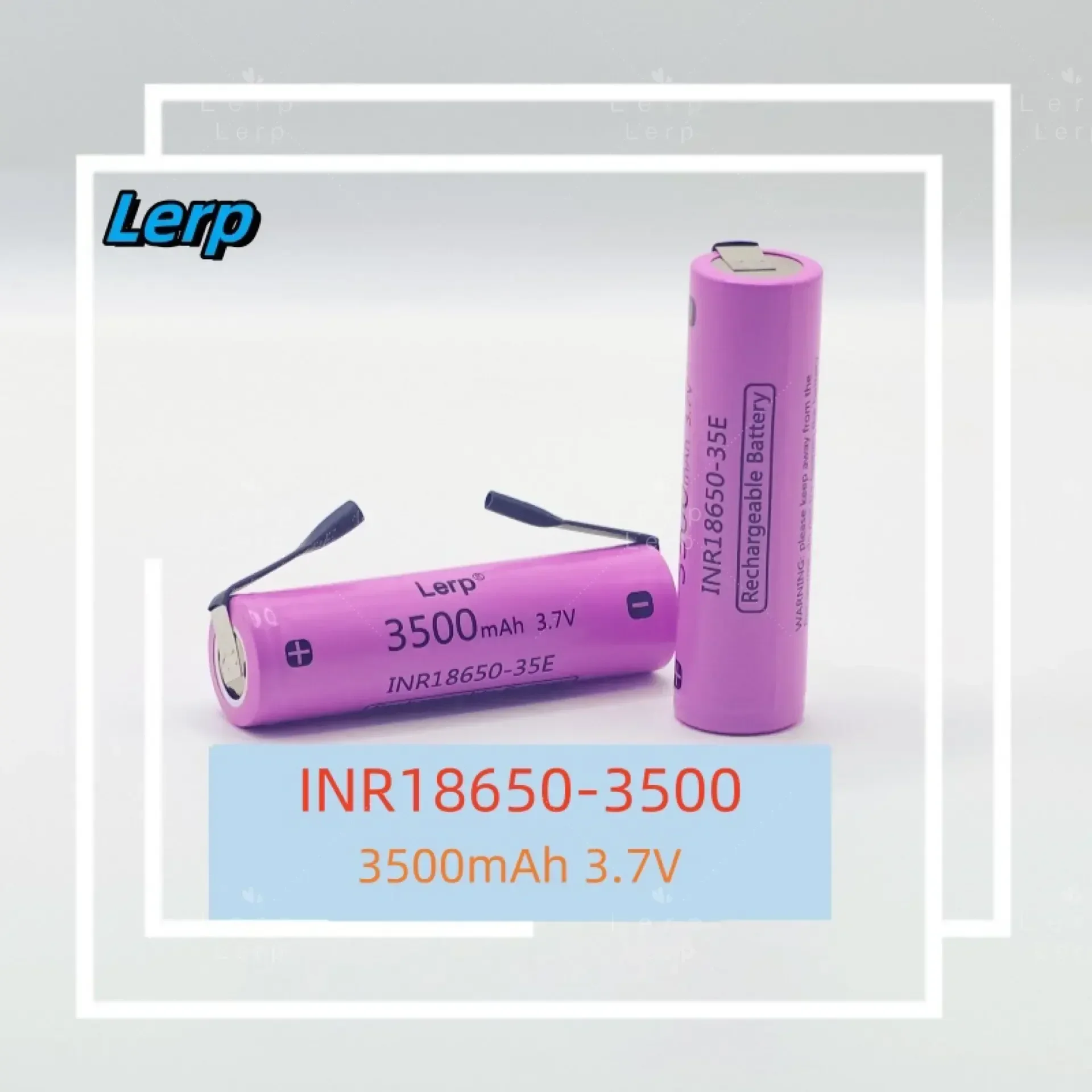 Batería recargable de litio para dispositivos electrónicos , dispositivo con lengüetas, capacidad Re INR18650,3,7V, 3500mAh, 35E