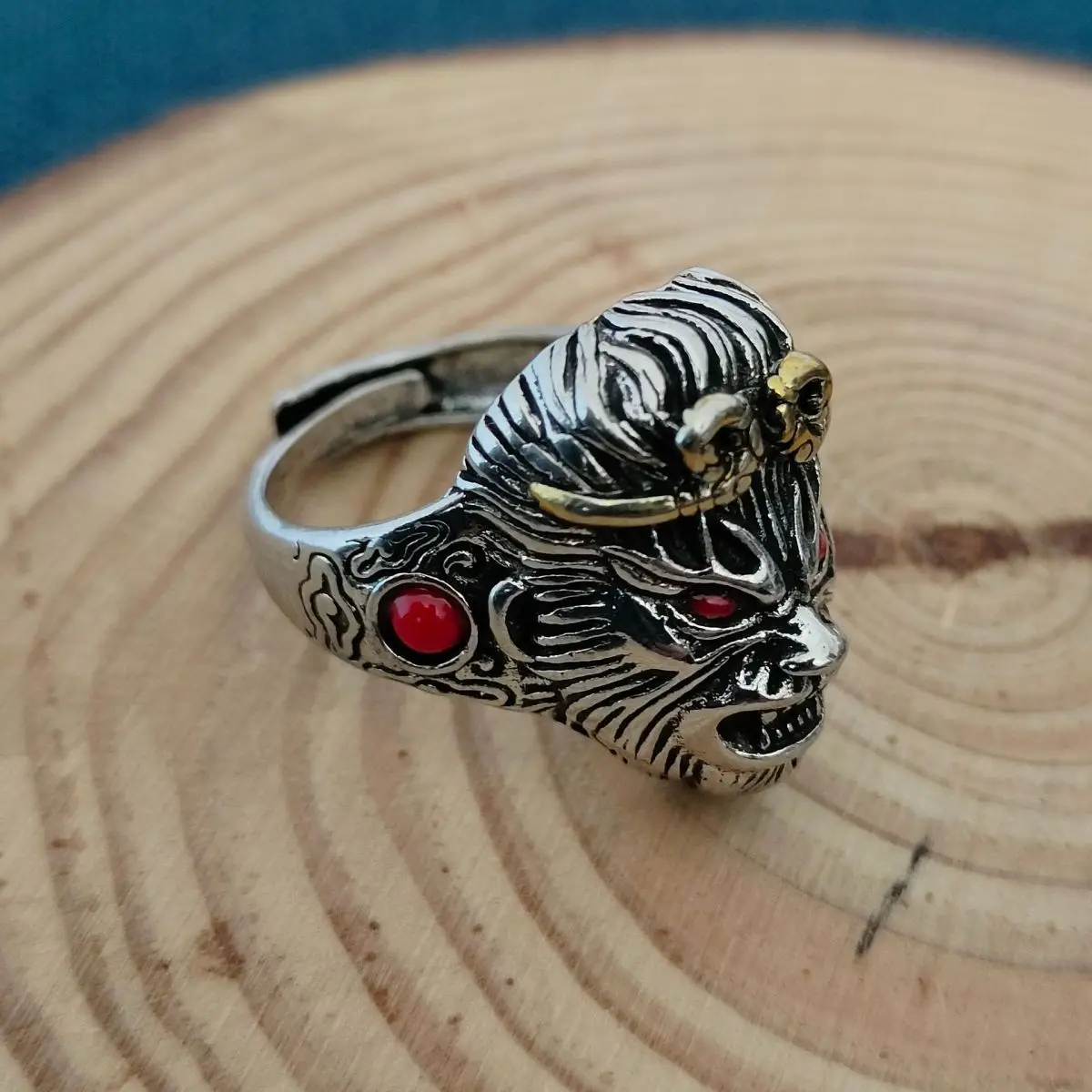 Black Myth: Wukong Cosplay Open Mouth Finger Ring Souvenir Fashion Display Monkey Fans Ornament Decoration Accessories Xmas Gift image 3