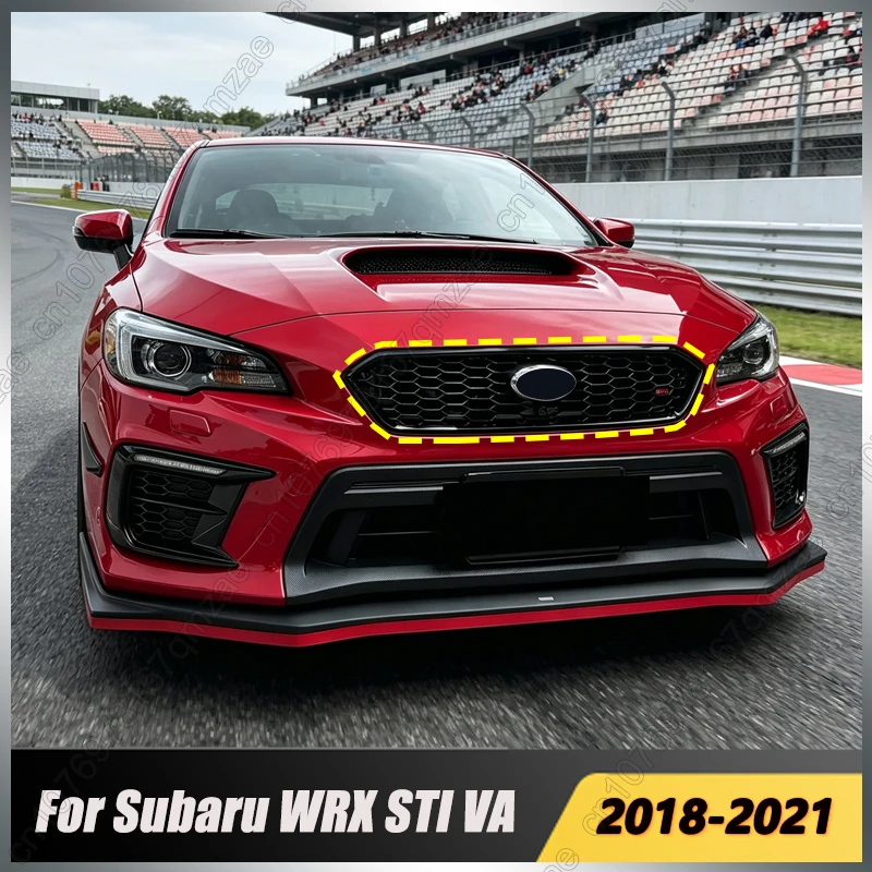 

Для Subaru WRX STI VA Facelift 2018-2021 годов: Передняя решетка радиатора, глянцевая черная, с сетчатой структурой «соты», для стайлинга автомобиля