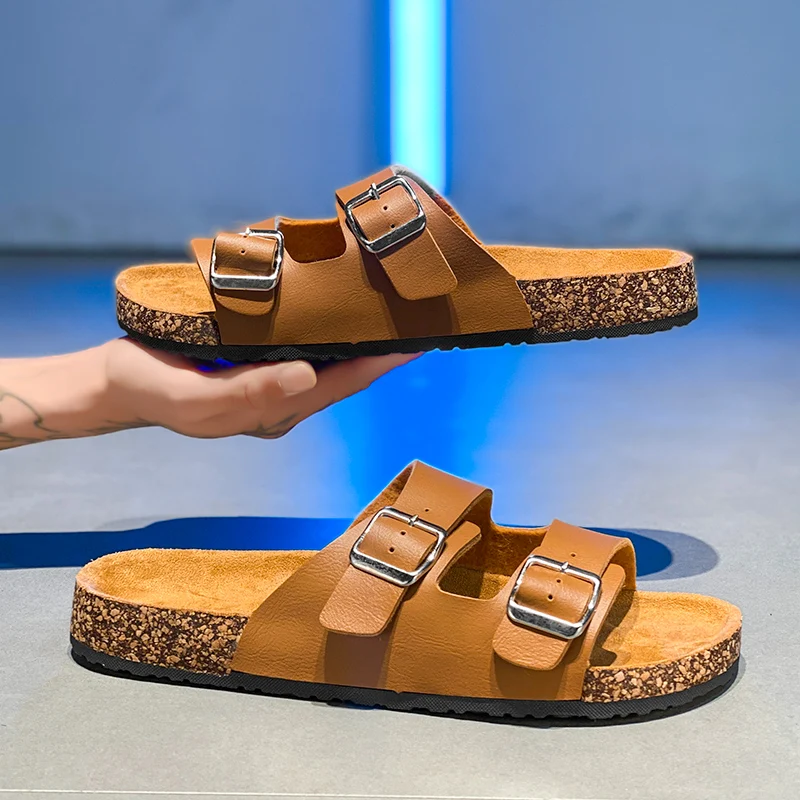 Summer women slippers Birken indoor non-slip cork slippers men beach outdoor home comfortable casual sandals large size 36-46