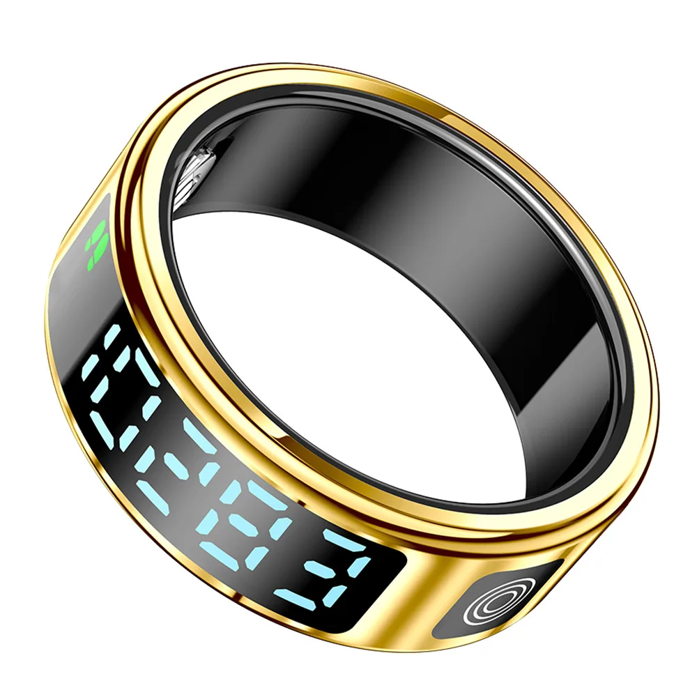 Smart Ring with Display- 24/7 Sleep & Fitness Tracker with Heart Rate Monitoring, 5-7 Days Battery Life, Free App