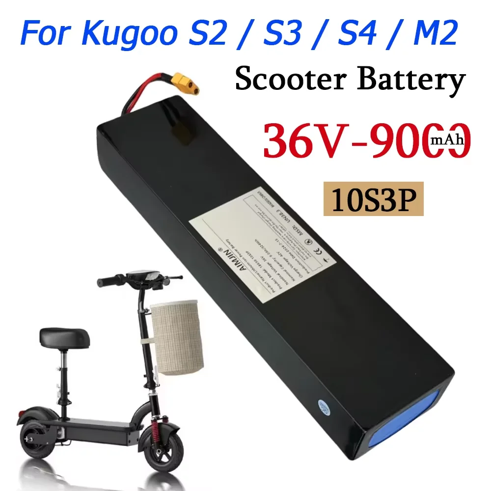 

10S3P 36V 9000mAh 18650 Lithium Battery Pack For Kugoo S2 / S3 / S4 / M2 Scooter Battery etc accessories with BMS