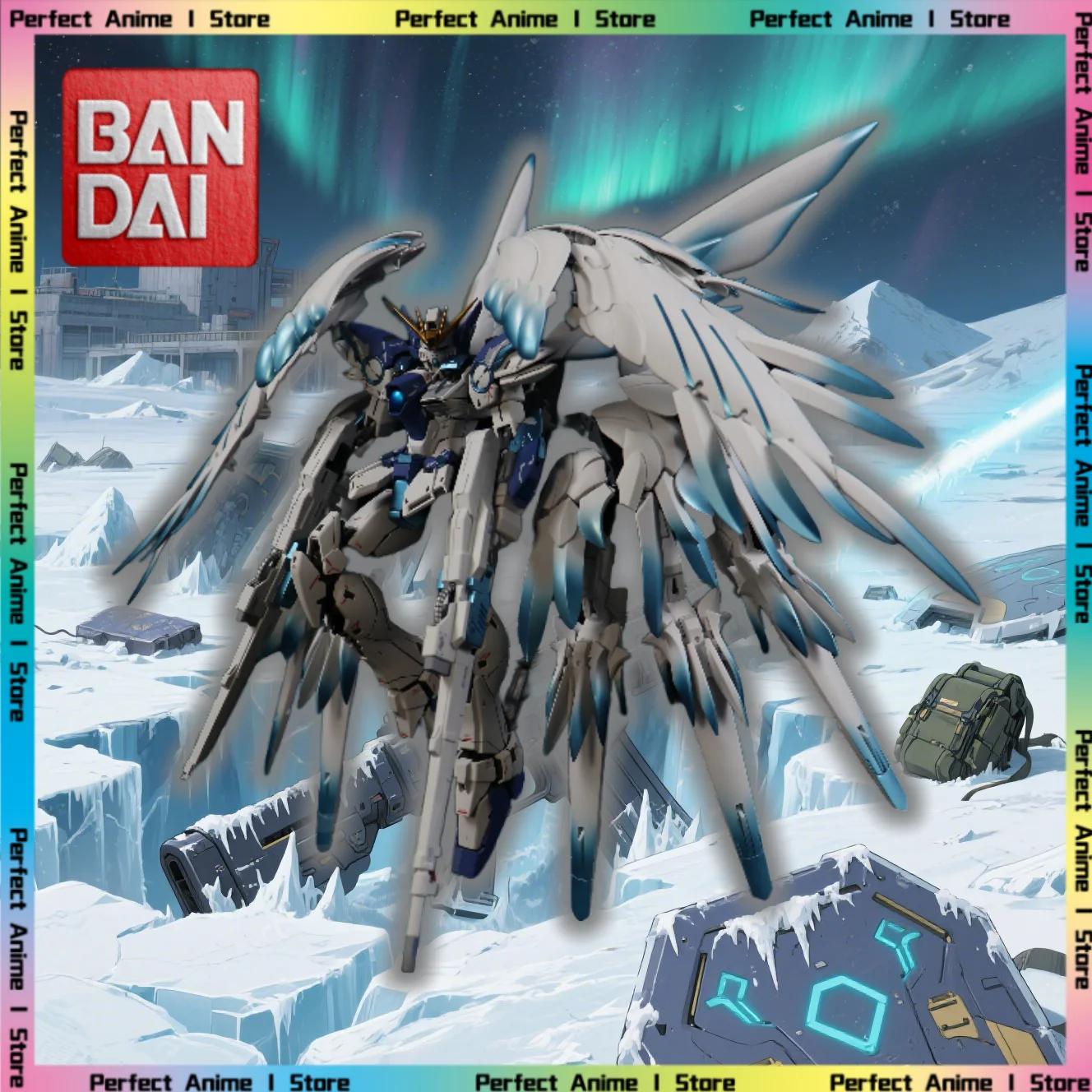 Gundam المنتج النهائي بانداي نموذج MG Feiyi صفر تغيير لون نموذج التفجير ريشة-Bingxue Ji OEM مخصص اليدوية