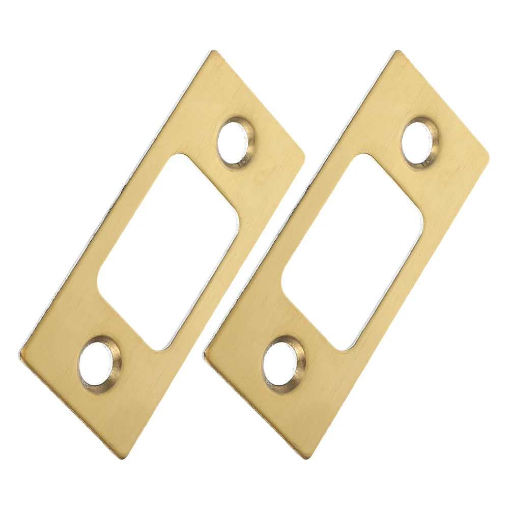 

2Pcs Door Round Strike Plate Durable Stainless Steel Deadbolt Backplate for Home Office Modern Aesthetics Easy Install