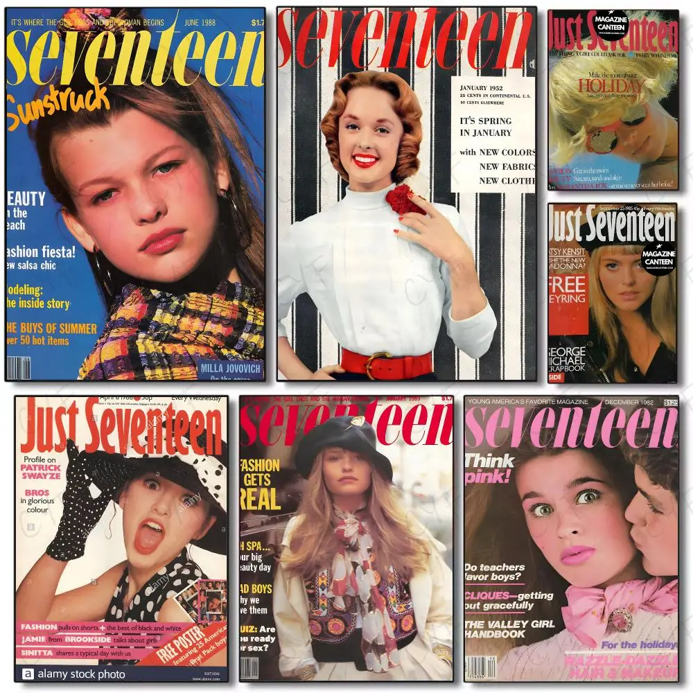 Magazine Publication Just Seventeen Poster Painting Wall Art Mural for Living Room Home Decor and Gifts