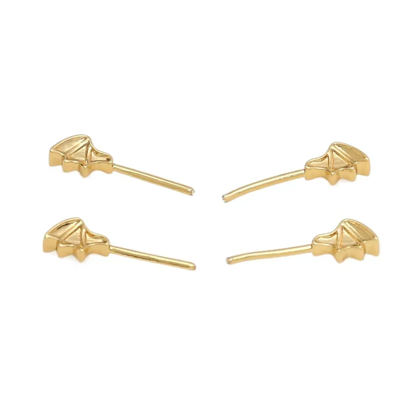 3 Pairs Copper Plated with Genuine Gold Devil Bat Little Wings Pin DIY Jewelry Making Baroque Doll Accessories Materials