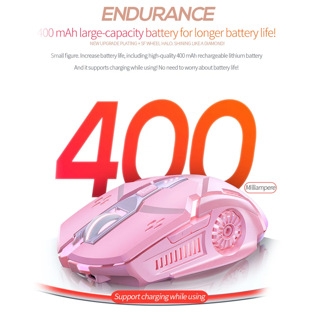 2.4 جيجا هرتز 3200 ديسيبل متوحد الخواص ماوس لاسلكية الألعاب ماوس قابلة للشحن الصامت LED الخلفية USB الفئران البصرية فأرة مريحة ألعاب للكمبيوتر المحمول