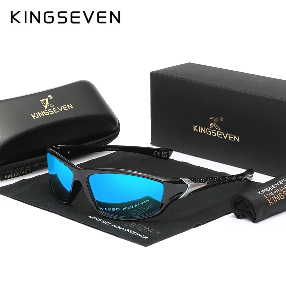 

KINGSEVEN UV400 Blocking Sunglasses For Men Polarized Eye Protect Biking Anti-glare Glasses Fashion Women TR90 Classical Eyewear