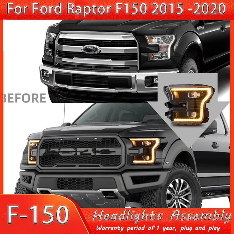

Car Lights For Ford F150 Headlights 2015 2016 2017 2018-2020 LED Projetor head Lamp Daytime Running Light Automotive Accessories