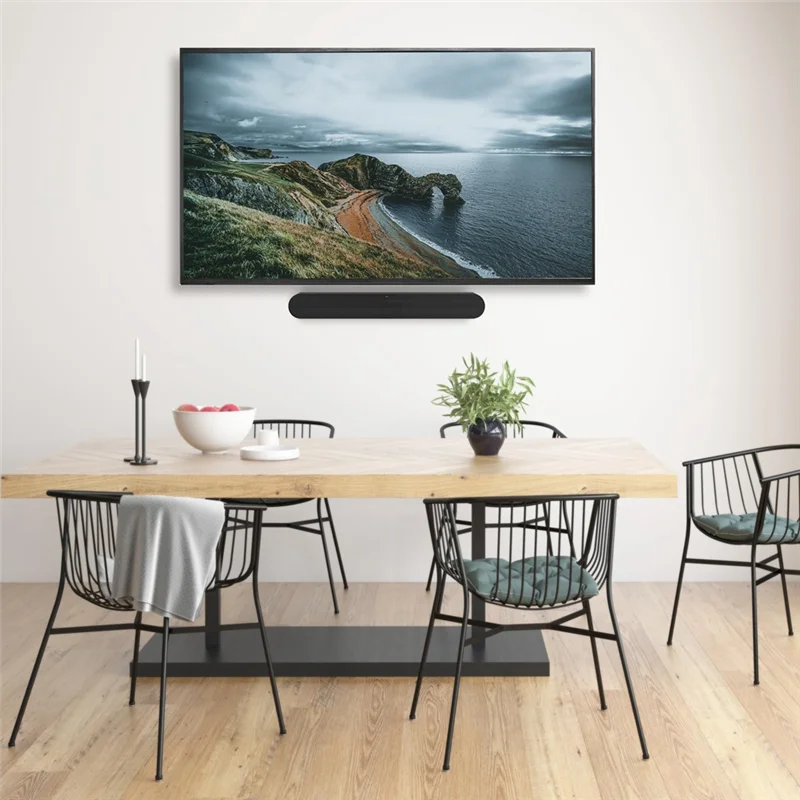 حامل مكبر الصوت A42Z لـ Sonos Ray، دعامة تثبيت على الحائط العائمة لشريط الصوت الأساسي Sonos Ray تحت التلفزيون مع مسامير