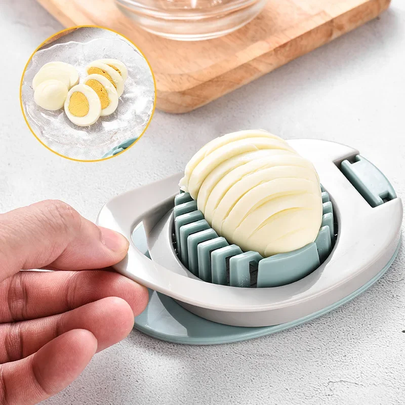 Fio De Aço Inoxidável Egg Slicer, Fatiador De Ovos Multiuso, Ovos Cozidos Duro, Cortador De Ovos De Alumínio, Fruta Decore Slicer, 1Pc