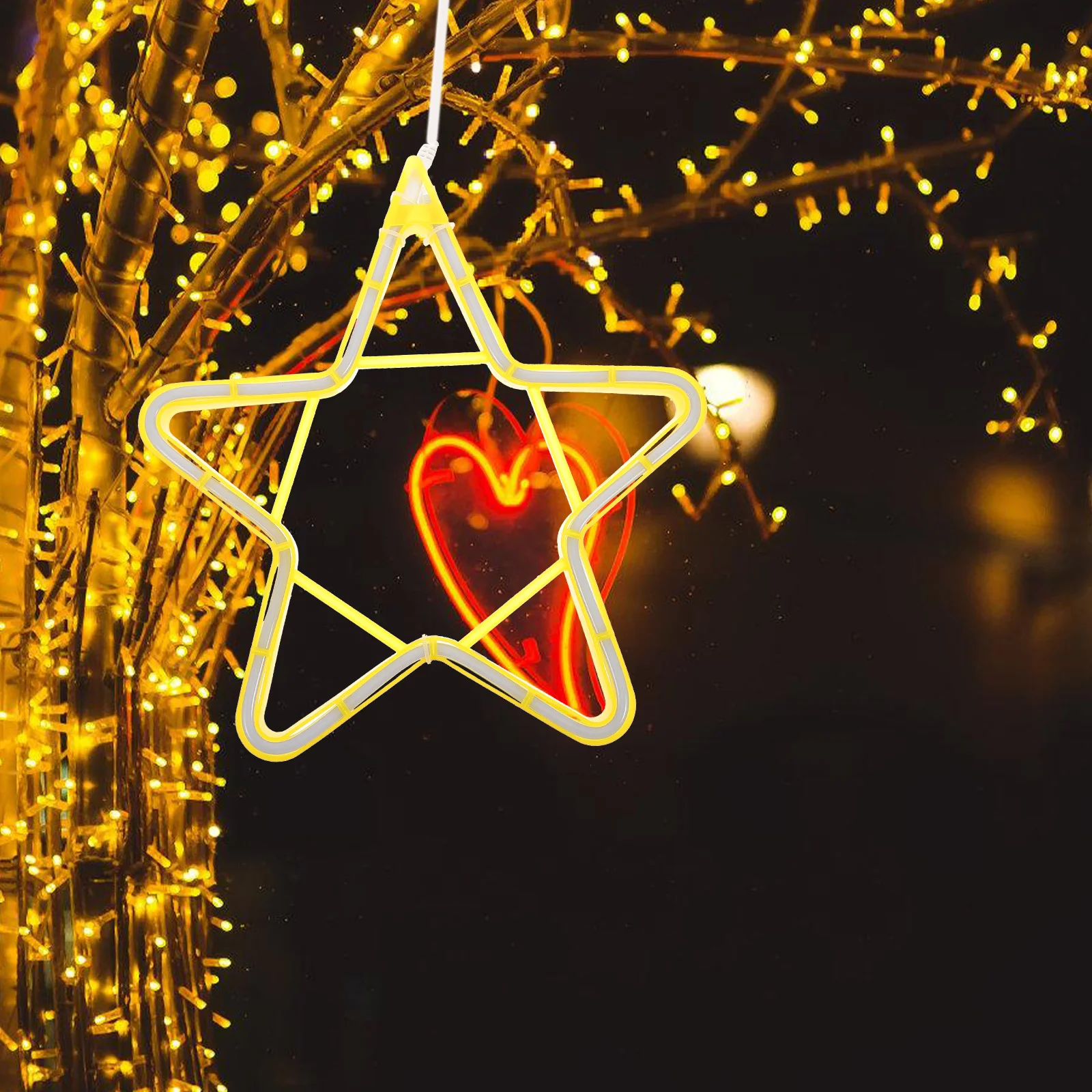

1pc Led Star Neon Light For Bedroom Party Holiday Decoration Outdoor Indoor Decorative Lamp Commercial Lighting