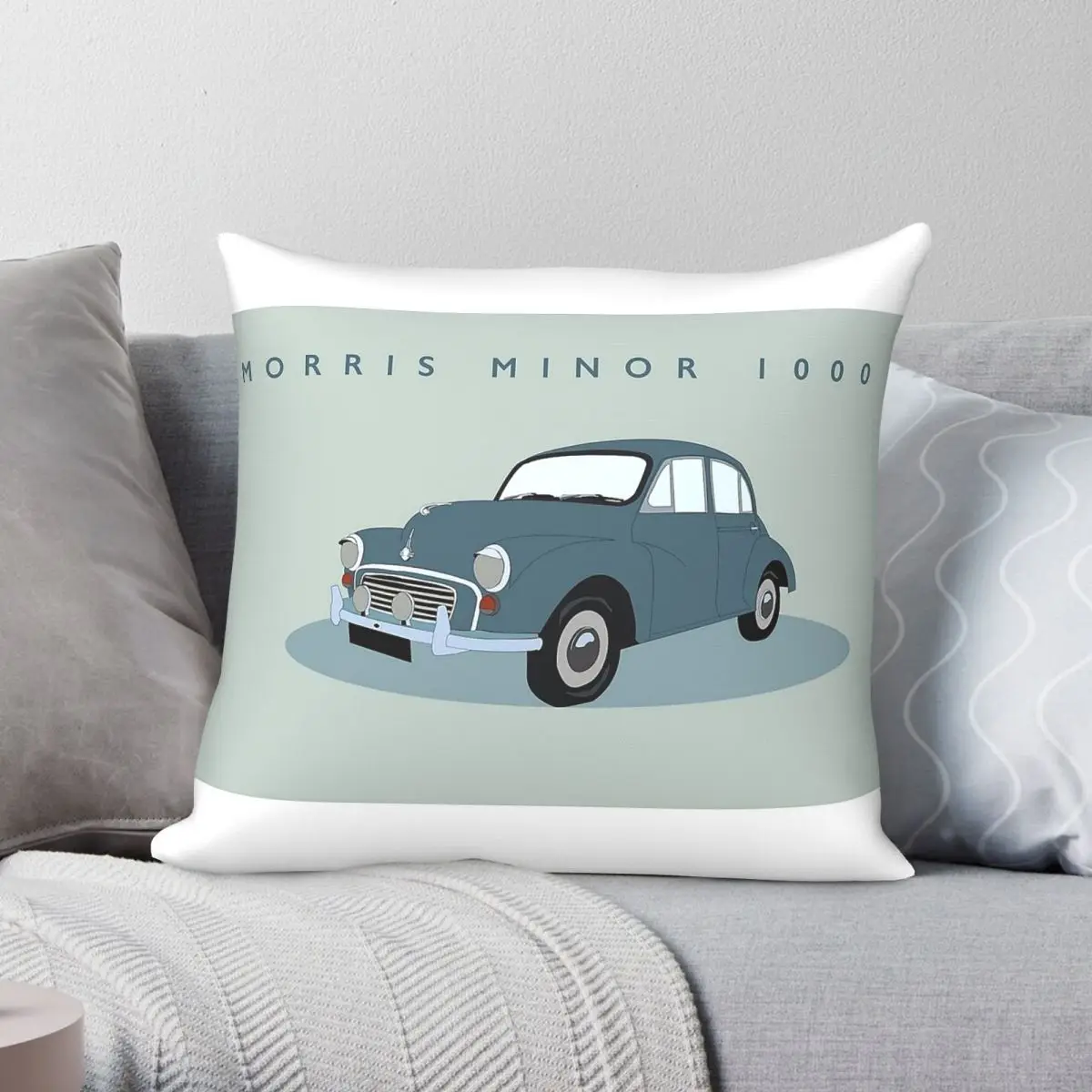 Morris Minor 1000 Square Pillowcase Polyester Linen Velvet Printed Zip Decor Sofa Cushion Cover Wholesale