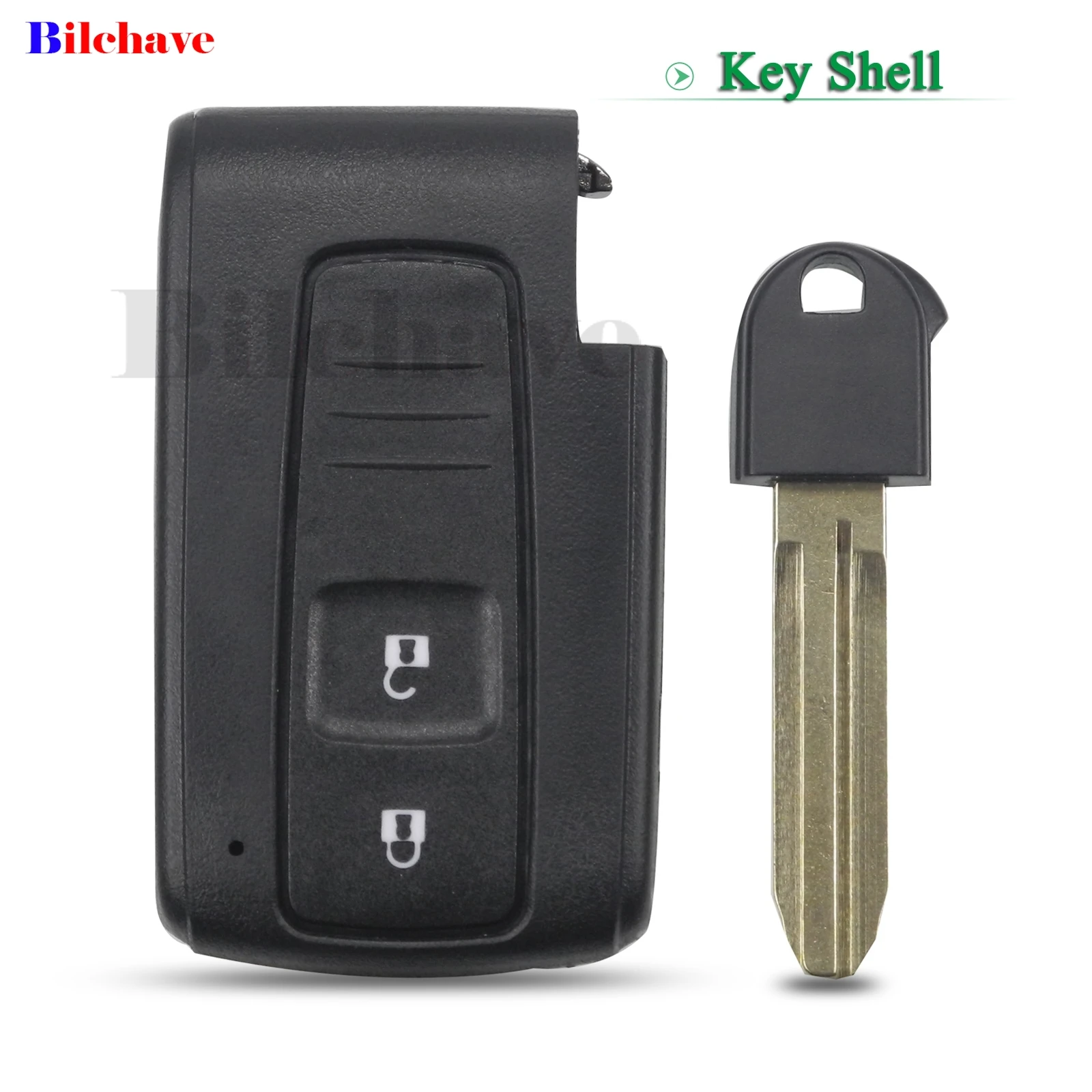 

Bilchave 2-кнопочный удаленный автомобильный ключ для Toyota Prius 2004-2009 Yaris Auris, ключ от автомобиля с необрезанной заменой лезвия TOY43