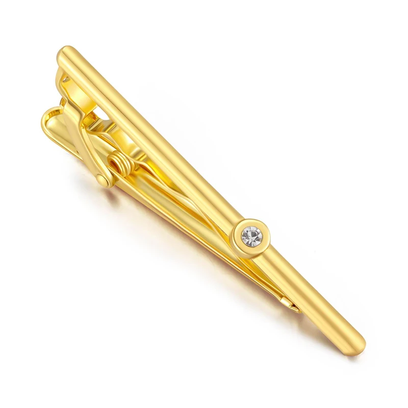 1 Piece Classic Men Tie Pin Clips of Casual Style Tie Clip Fashion Jewelry Exquisite Wedding Tie Bar Silver And Golden Color