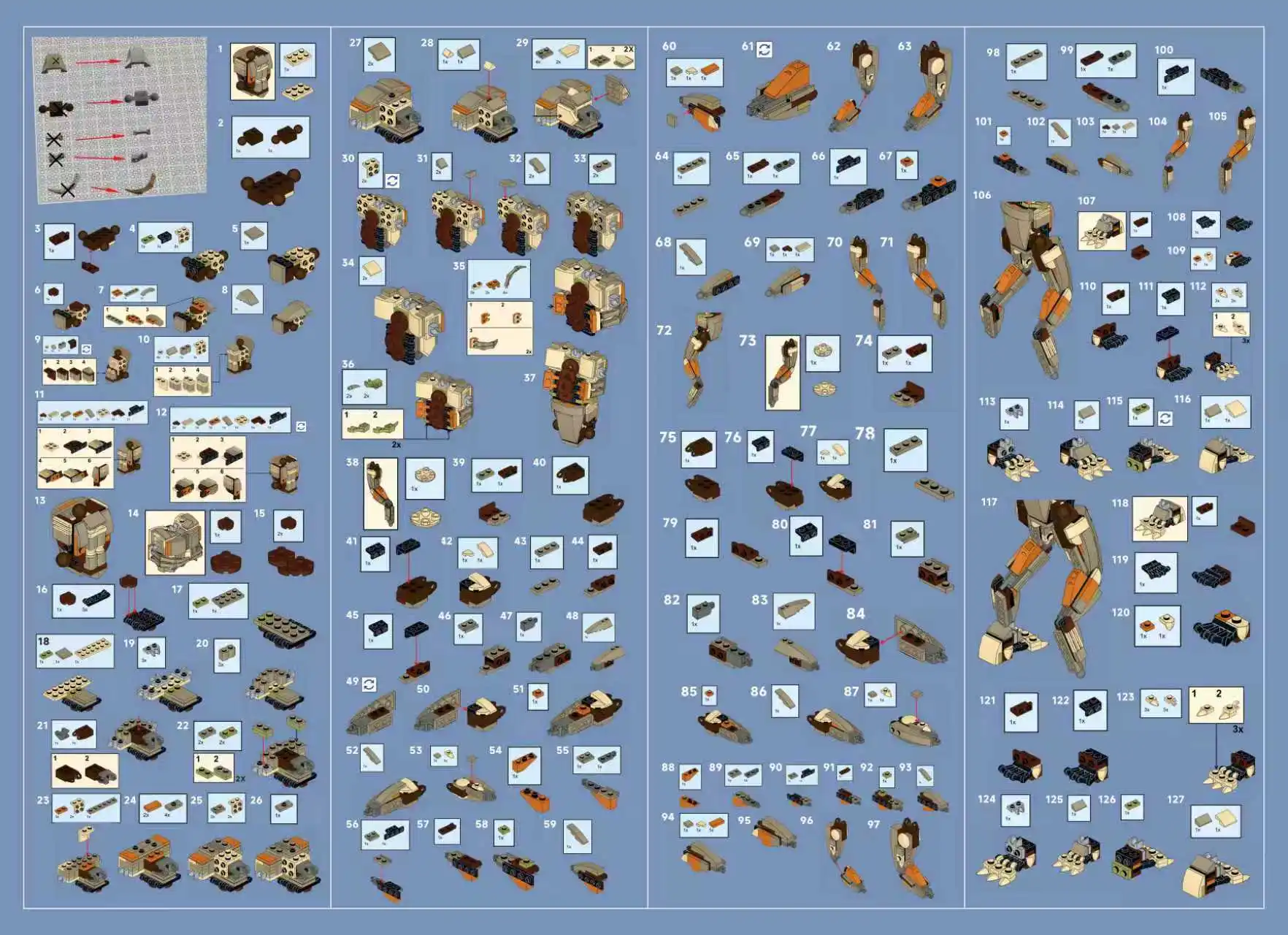 데모고르곤 몬스터 빌딩 블록 세트(종이 설명서 포함), 스트래그레디언드 피규어 브릭 장난감 영화 팬 어린이 생일 선물