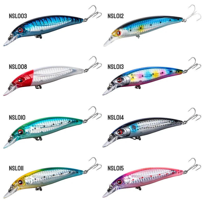 Noeby Minnow Fishing Lure 100mm 13.6g Floating Wobbler Jerkbait Artificial Hard Bait for Bass Freshwater Saltwater Fishing Lures