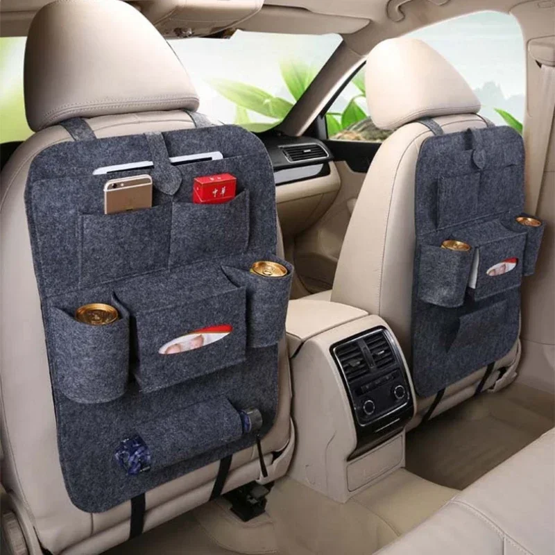 

Car Storage Bag Protector Hanging Storage Bag with 6 Pockets Organizer Auto Accessories Car Back Seat Organizer