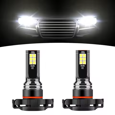 5202 5201 PS19W PS24W LED Fog Light H8 H9 H11 H16(JP) H7 HB3 HB4 9140 9145 H10 6000K 12SMD Chip DRL Bulb for 12V Car SUV Replace