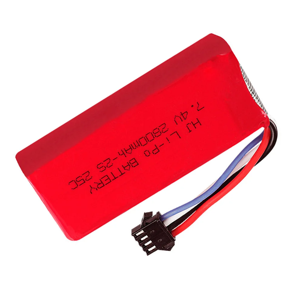 7.4V 2800mAh Lipo Battery SM-4P Plug for Udi UDI902 UDI002 HQ961 HQ96 RC Boat Spare Parts 2S 7.4 V 2800 Mah 25C RC Toys Battery