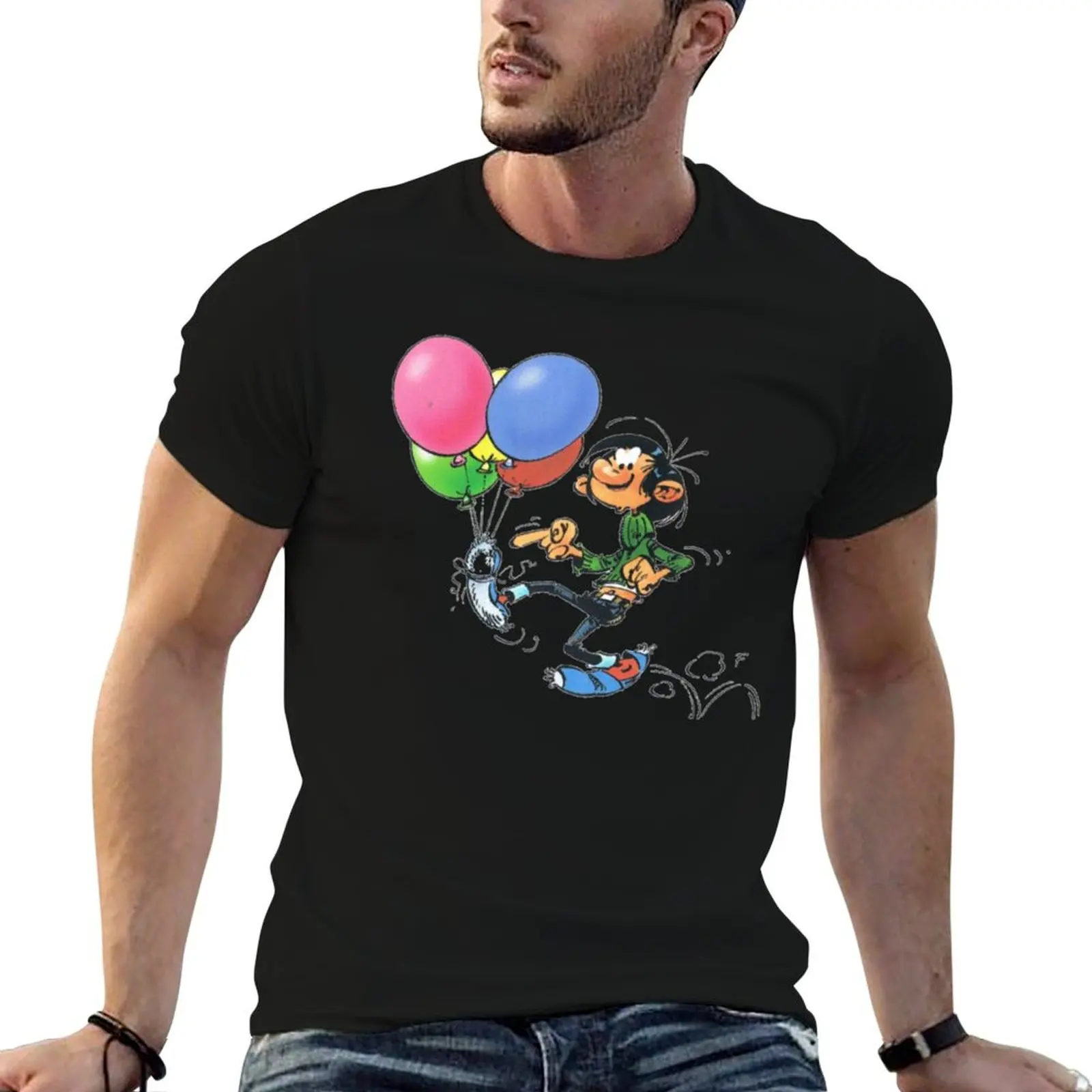 

Anniversaire Gaston Lagaffe classique T-Shirt cotton t shirt man graphic t shirts for man g man t shirts for men T-Shirt