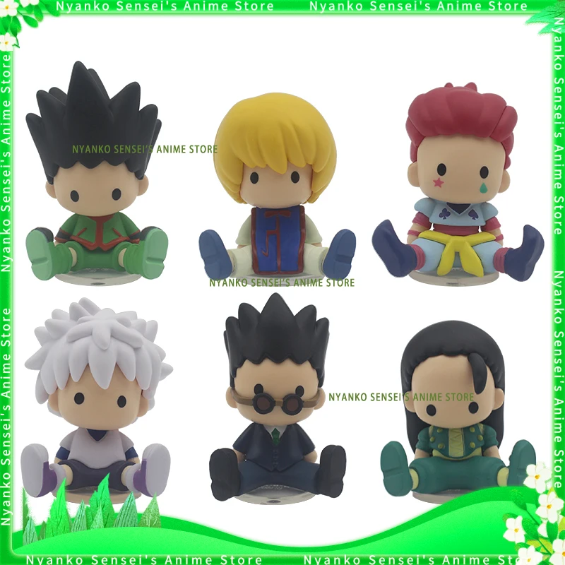 W magazynie Made in China Hunter × Hunter Q Ver. Figurka z Blind Box, potwierdzona wersja. Oczy Koralikowe Siedzący Killua Kurapika Zabawki Anime