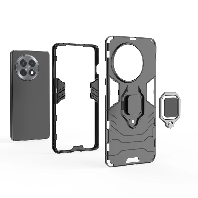For OnePlus 13R Case Anti-knock Magnetic Finger Ring Holder Full Edge Back Case OnePlus 13R Cover For OnePlus 13R Case 6.78 inch