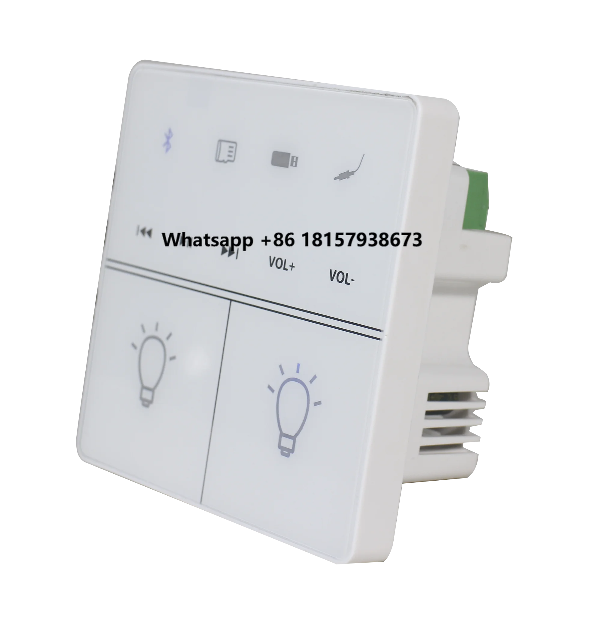

T Smart Home 2 Channel Touch Lights Control 2*25 Watt Blue-tooth Wall Amplifier With Remote Control Yamahas Digital Amplifier
