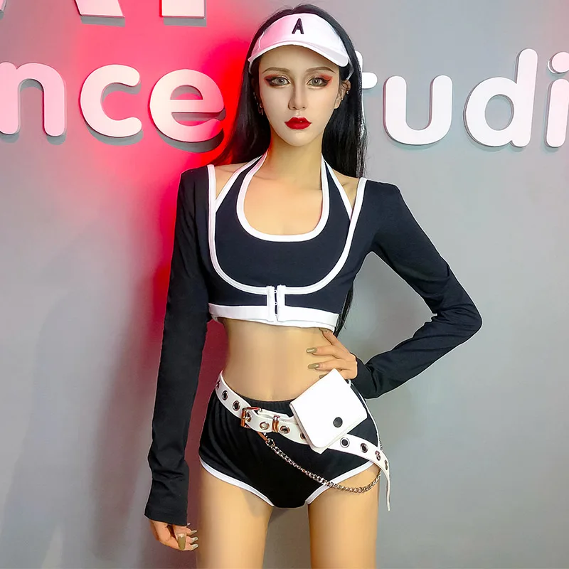 2022 Women Gogo Dance Costumes New Sexy Outfits DJ Costumes Female DS Bar Nightclub Collar Dance Clothes Street Dance Clothes