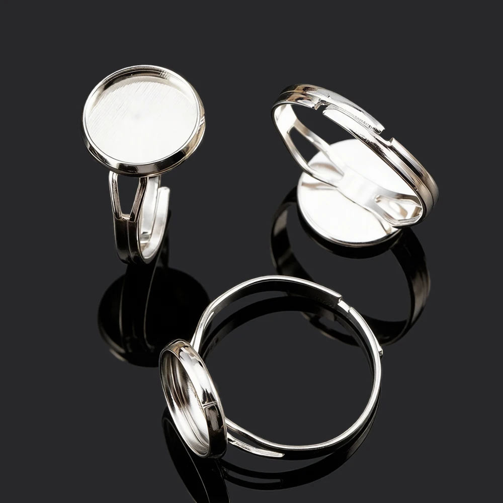 10pcs Adjustable Blank Ring Base for DIY Jewelry Making