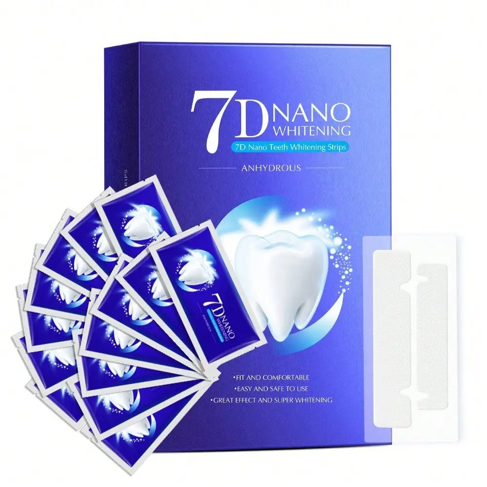 7D Dry Dazzling White Toothpaste, Remove Tooth Stains, Whiten Teeth, Beauty Toothpaste Patch, Mint Ultra-Thin