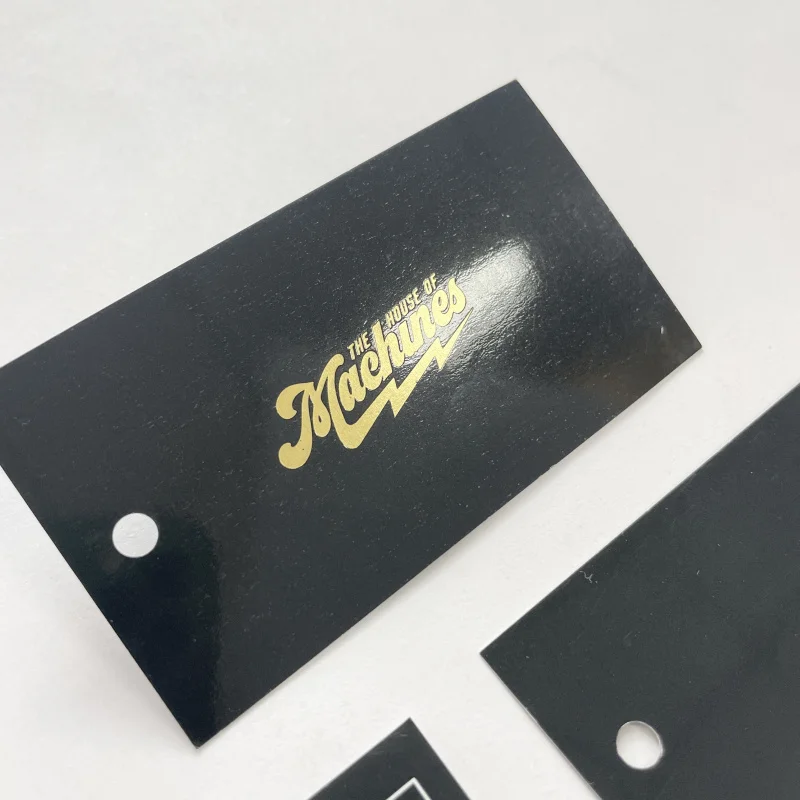 50 0.Zhang.Custom.Foil Stamped Hang Tags with Premium Paper and Glossy Finishes Product tags Printing