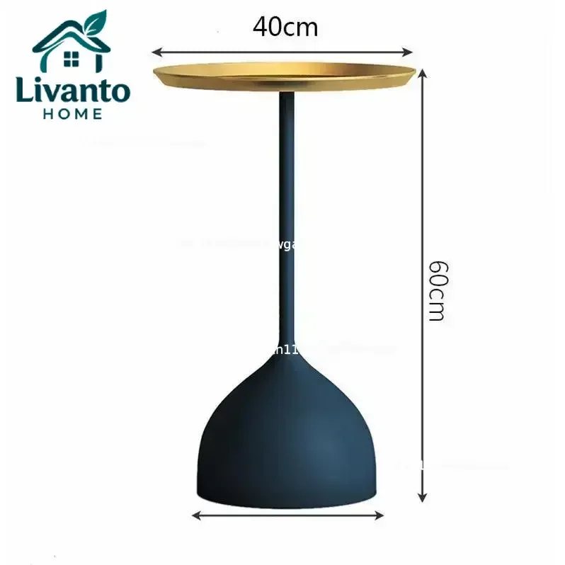 

Nordic Creative Small Coffee Table Living Room Sofa Side Table Wrought Iron Golden Small Round Table Wrought Iron Corner Tables