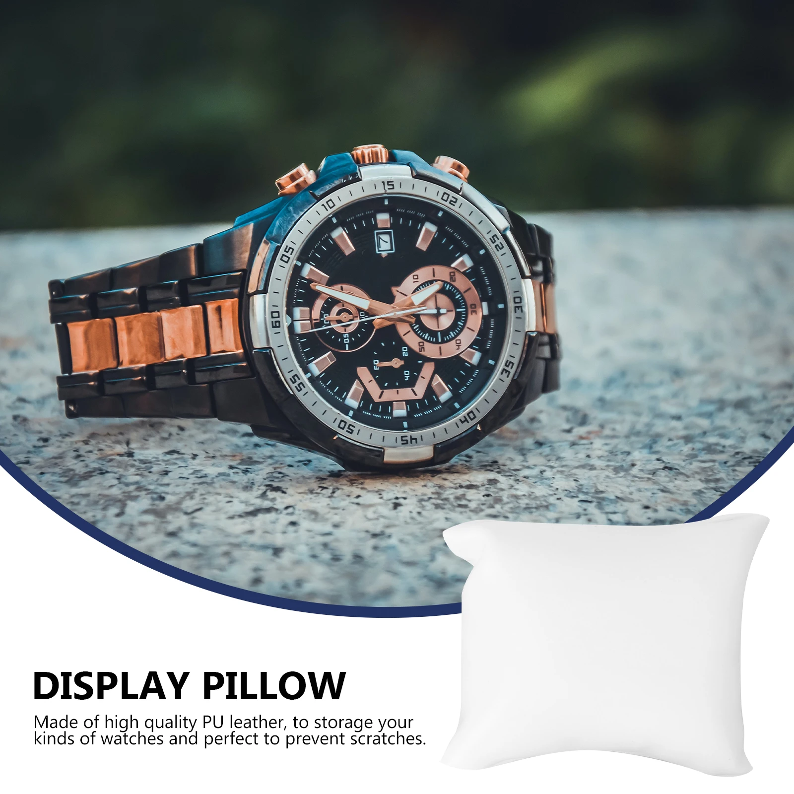 

10pcs Watch Display Cushion Bangle Bracelet Chain Pillow for Shop Durable PU Accessory Mat